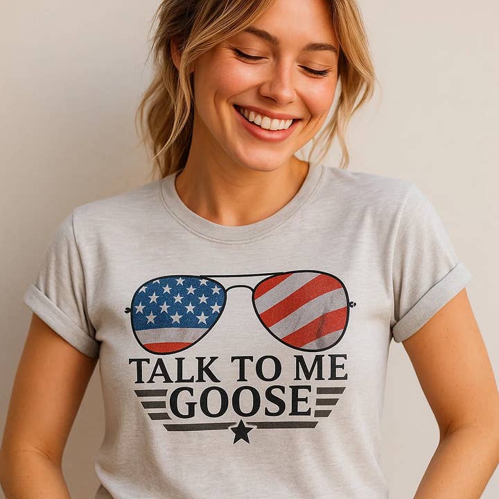 Talk to Me Goose Shirt, Top Gun, Retro Tee, Unisex for wholesale by Soleinspire