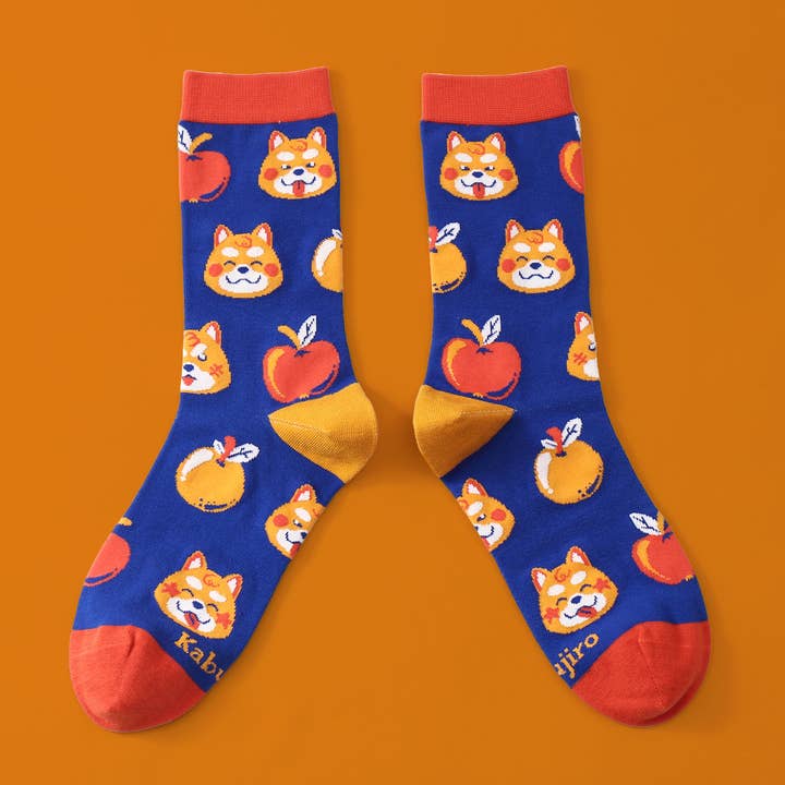 Apple Shiba – Art Socks for wholesale by Kabujiro