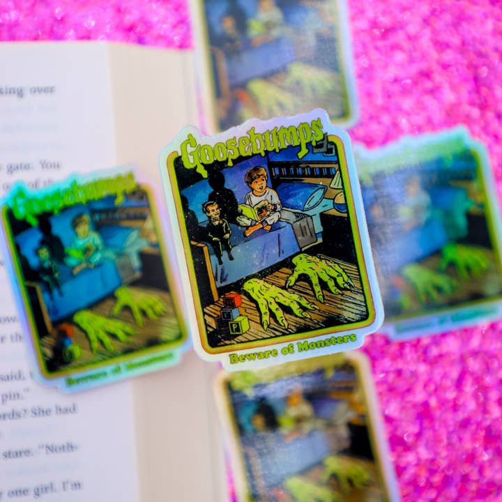 Furever Booked - Wholesale Sticker - Beware of Monsters Holographic Sticker