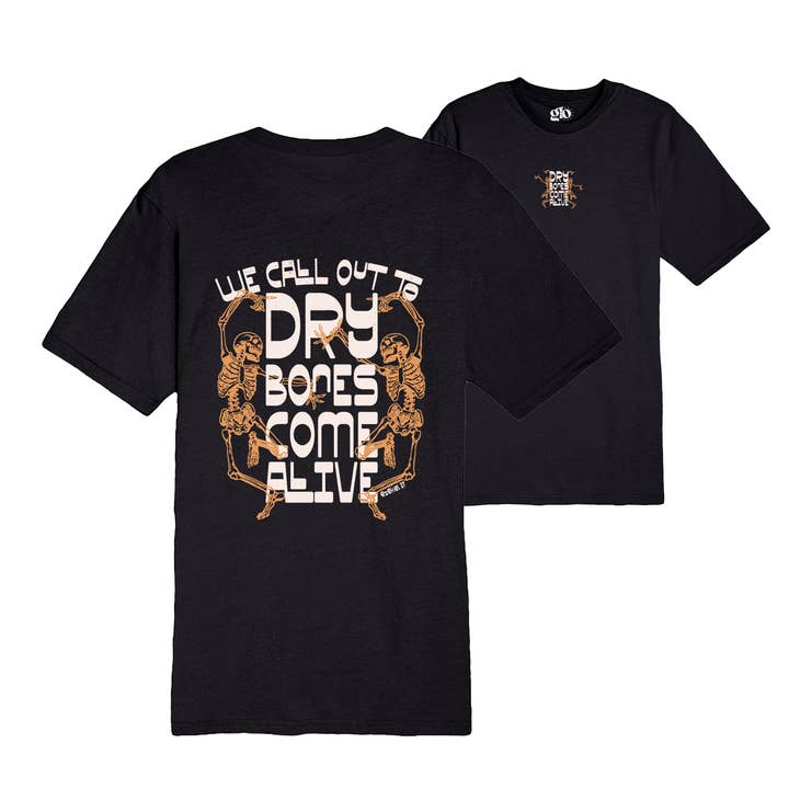 Dry Bones Come Alive Tee - Black for wholesale on Faire