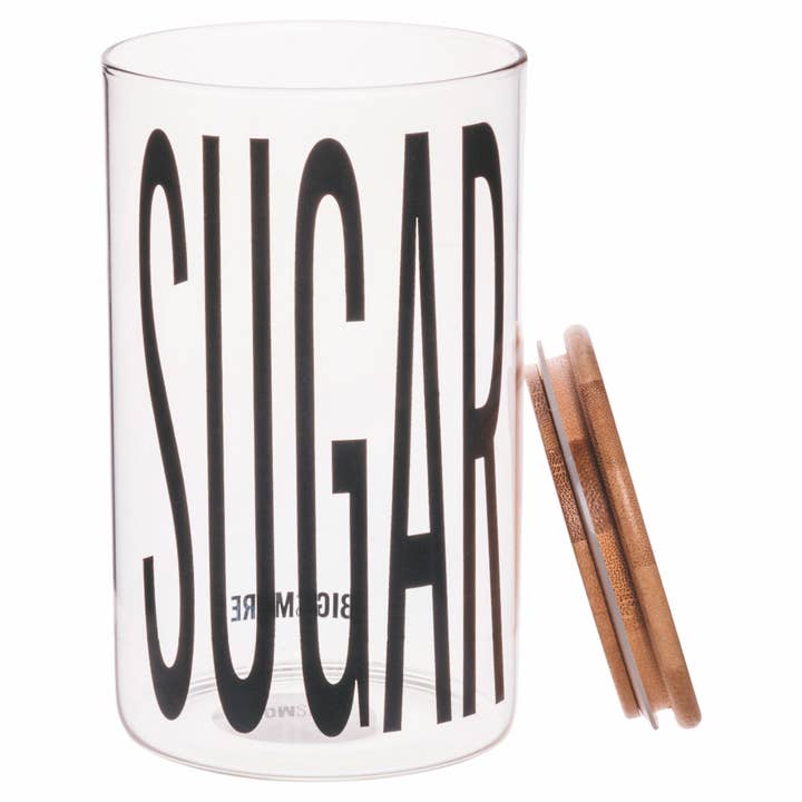 VdE Tivoli 1996 - Wholesale Cookie Jar - BIGISMORE SUGAR JAR GLASS BAMBOO LID1