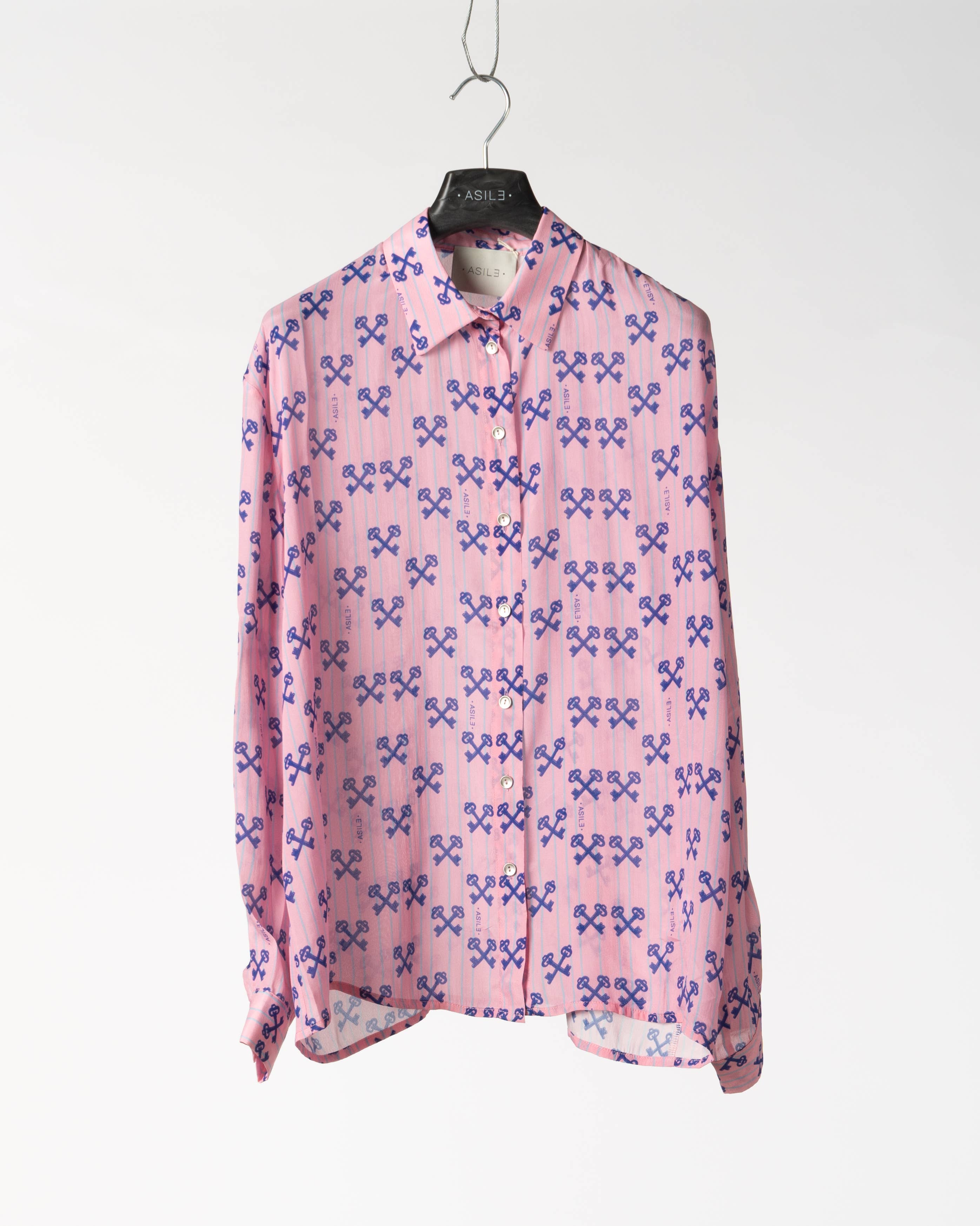ASILE - Wholesale Button Down Shirt - Women's - Nina Blouse Printed Shirt3