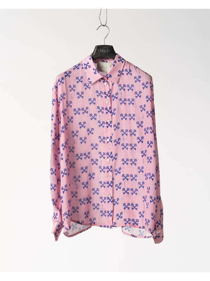 ASILE - Wholesale Button Down Shirt - Women's - Nina Blouse Printed Shirt3