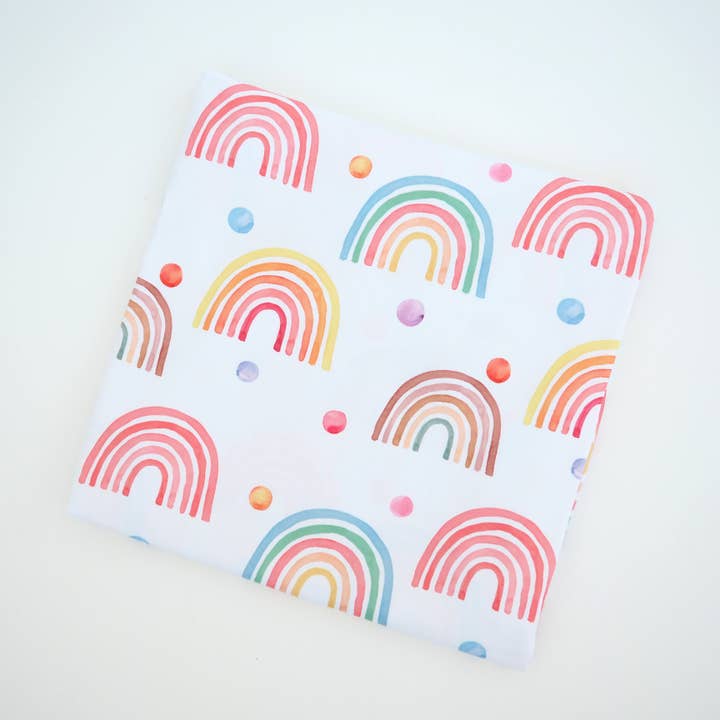Honey Lemonade – Engroshandel Svøb - Baby – Smørt blødt og strækbart swaddle-tæppe - Rainbow
