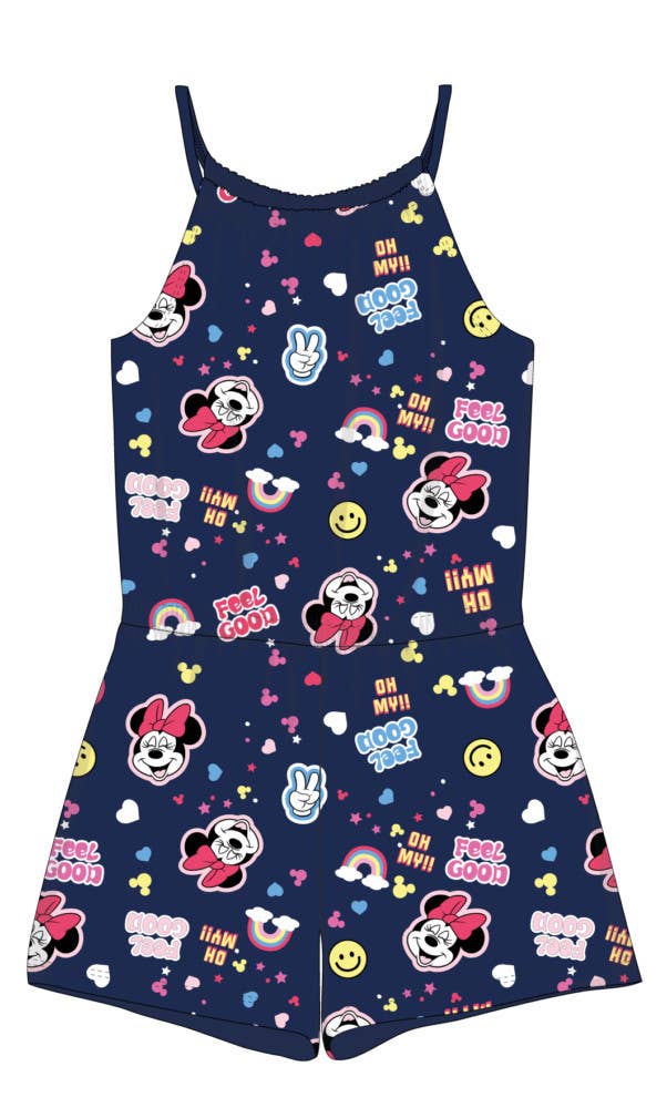 Evidence – wholesale Slippers – Child – Disney Minnie Mouse Summer Cotton Jumpsuit - Dark Blue - 1280
