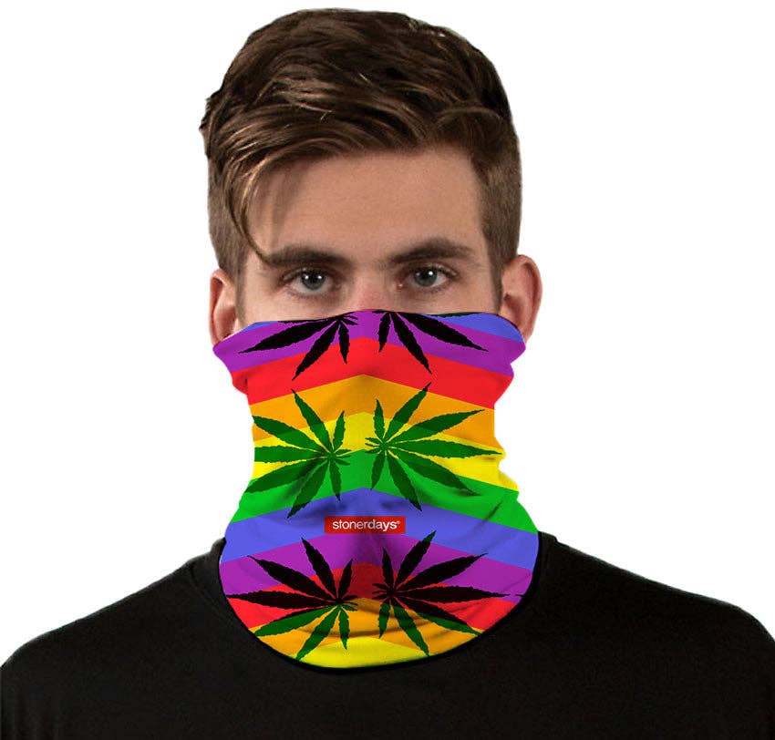 StonerDays Apparel - Wholesale Neck Warmer/Snood - Unisex - Rainbow Stripes Neck Gaiter3