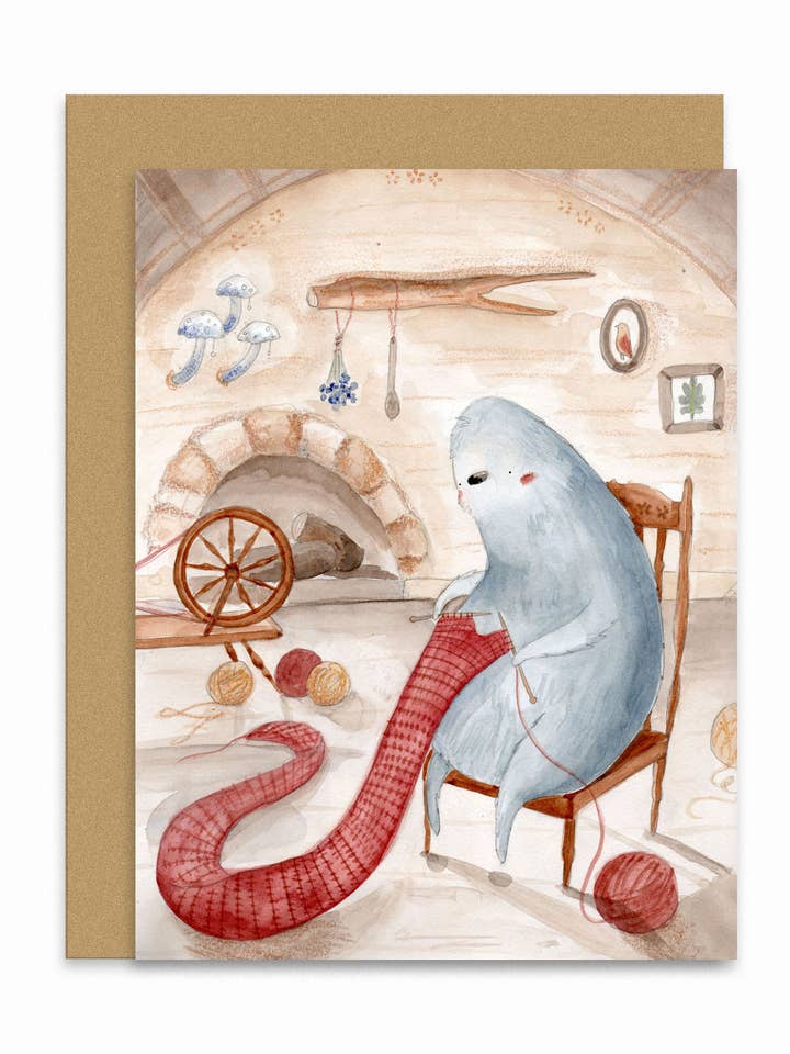 Yeti's House Card for wholesale by Lindsay Blevins Illustration