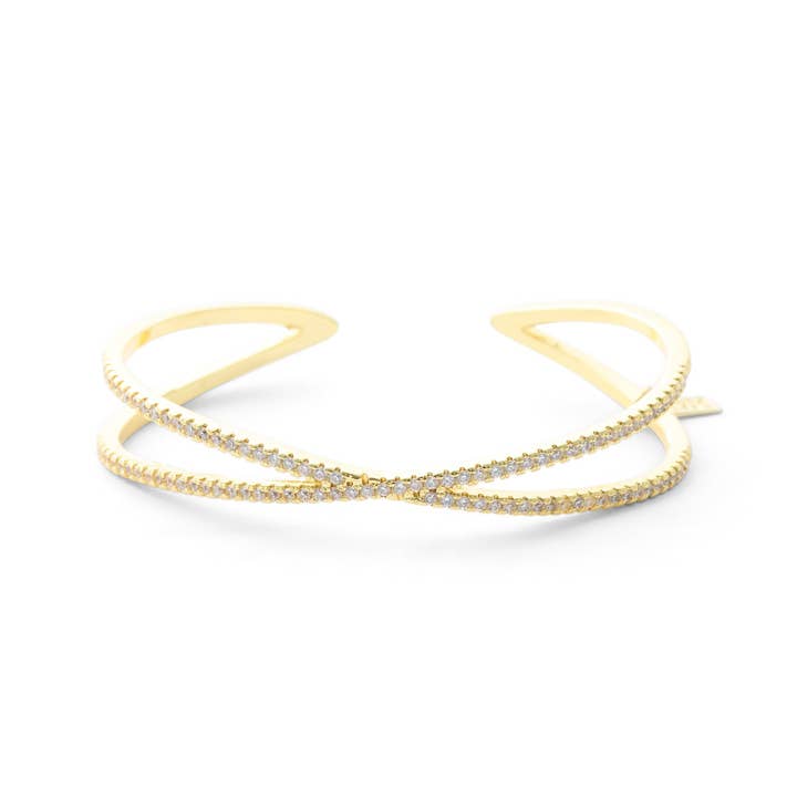 Pave X Cuff for wholesale by Lucky Star Jewels
