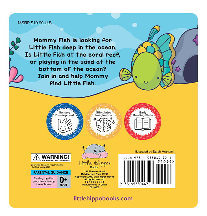 Little Hippo Books - Wholesale Baby & Toddler Book (0-2) - Peek and Seek- In the Ocean  -With Lift-the-Flap Felt Pieces4