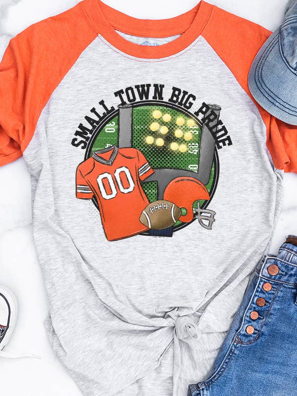 Gameday Orange Jersey Small Town Big Pride Raglan 509223 for wholesale by Cali Boutique Wholesale