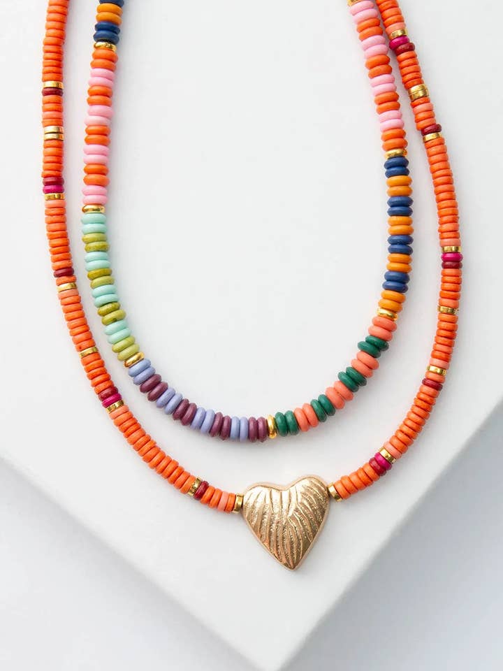 Horizon Heart Necklace Set for wholesale by Noonday