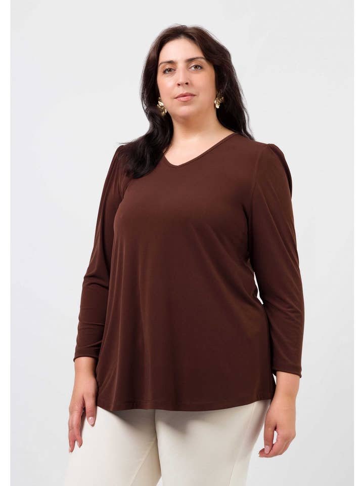 251175 - Tunica in maglia liscia Collezione Autunno Inverno Taglie Forti per la vendita all'ingrosso da parte di Teresa Cardoso Oliveira