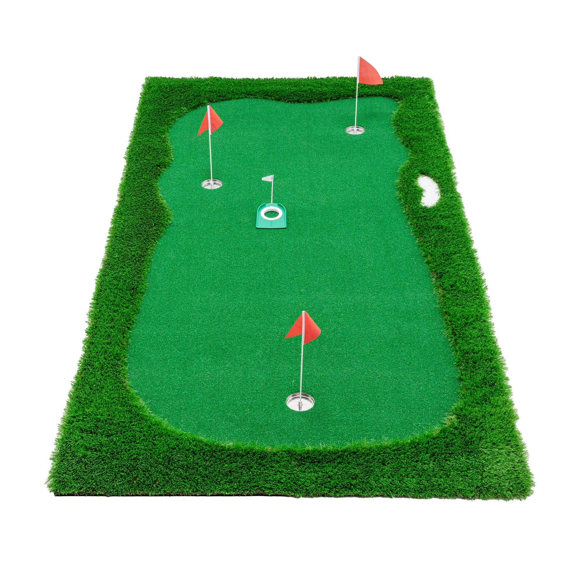 39F Inc. - Vente Accessoires de sport - Tapis de putting de golf 10x5FT avec 3 trous et drapeaux pour l'extérieur10