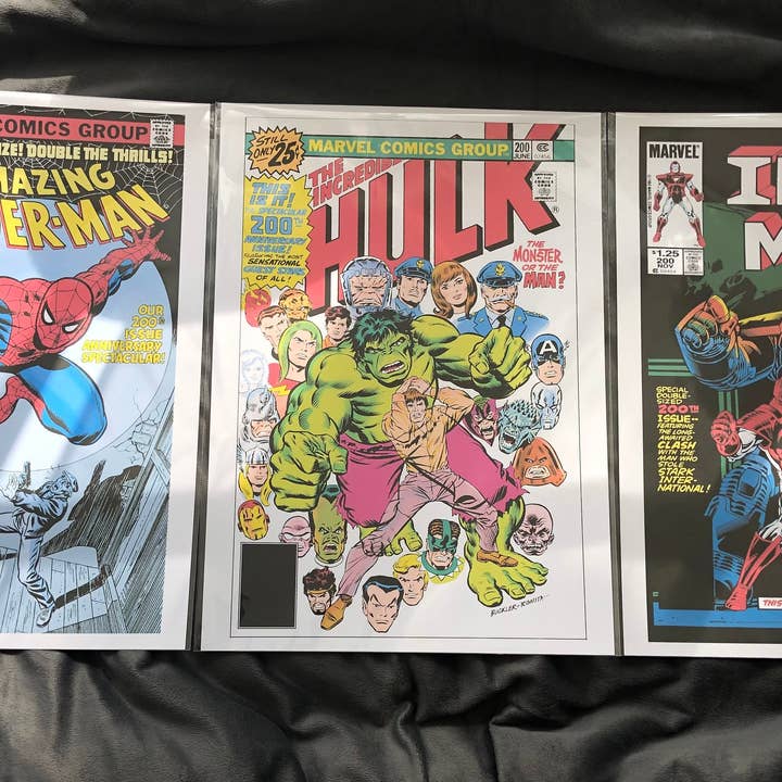 Billies Inks - Wholesale Gallery Wall Set - Set of 3, 200th Edition Comic Cover Prints1
