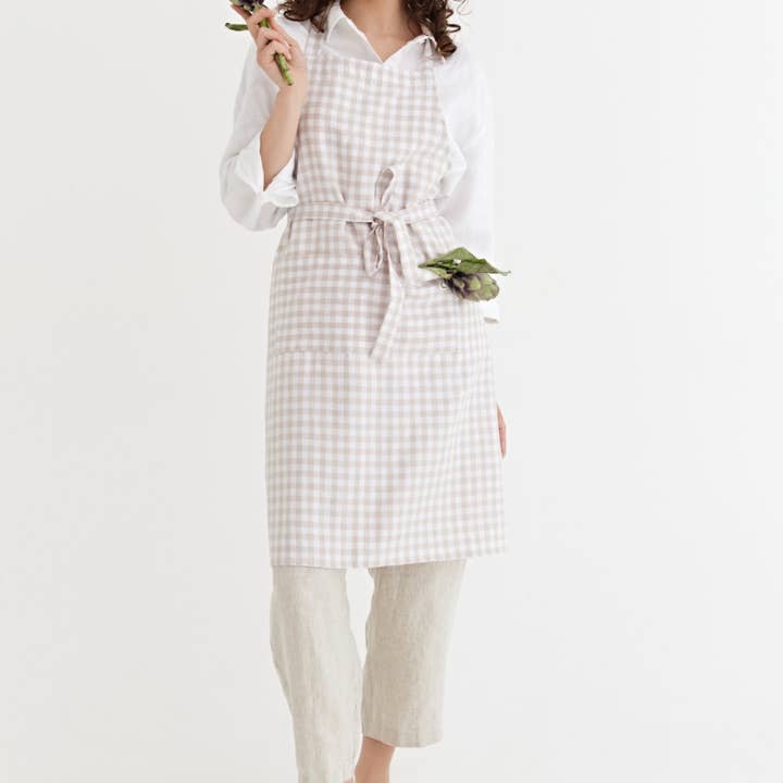 MagicLinen (We handle U.S. import procedures for you) - Wholesale Apron - Linen bib apron with pockets in various colors one size26