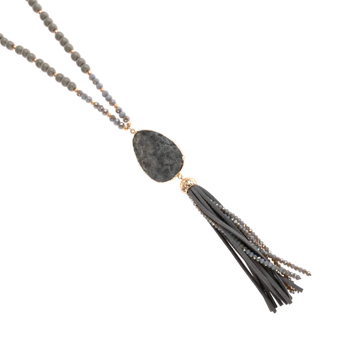 MYS Wholesale Inc - Wholesale Pendant/Charm Necklace - Natural Stone With Tassel Pendant Necklace3