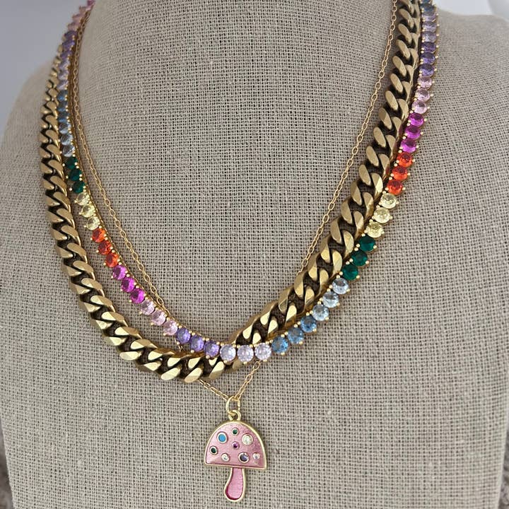 Amady Jewelry - Wholesale Link & Chain Necklace - Curb Chain chunky layering bold necklace 18k stainless steel1