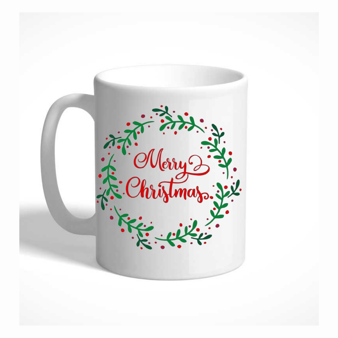 NEW Peanuts Snoopy Peace Love Joy Wreath Christmas Oversized Coffee Mug Cup 