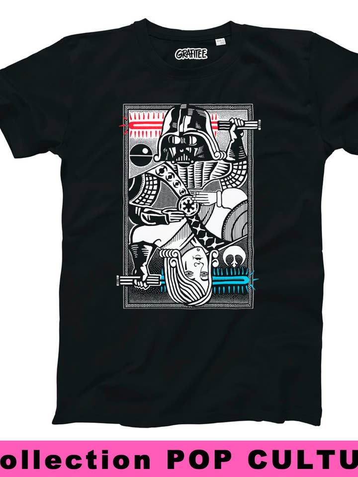Grafitee – Großhandel T-Shirt mit Siebdruck – Unisex – Darth Vader vs Anakin T-Shirt - Star Wars Tattoo-T-Shirt