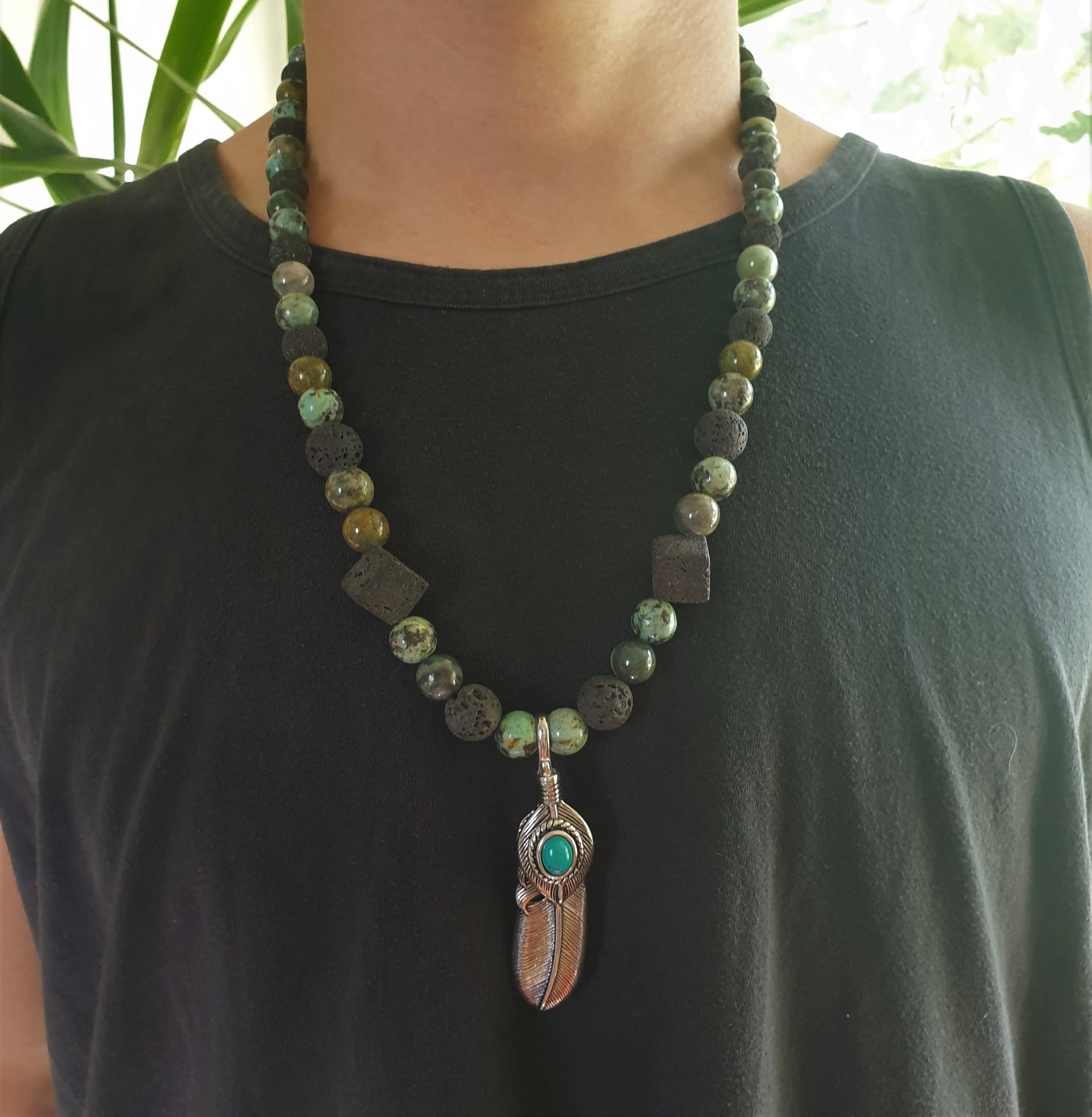 Lapiseum - Wholesale Beaded/Pearl Necklace - Indian Dreams men's necklace5