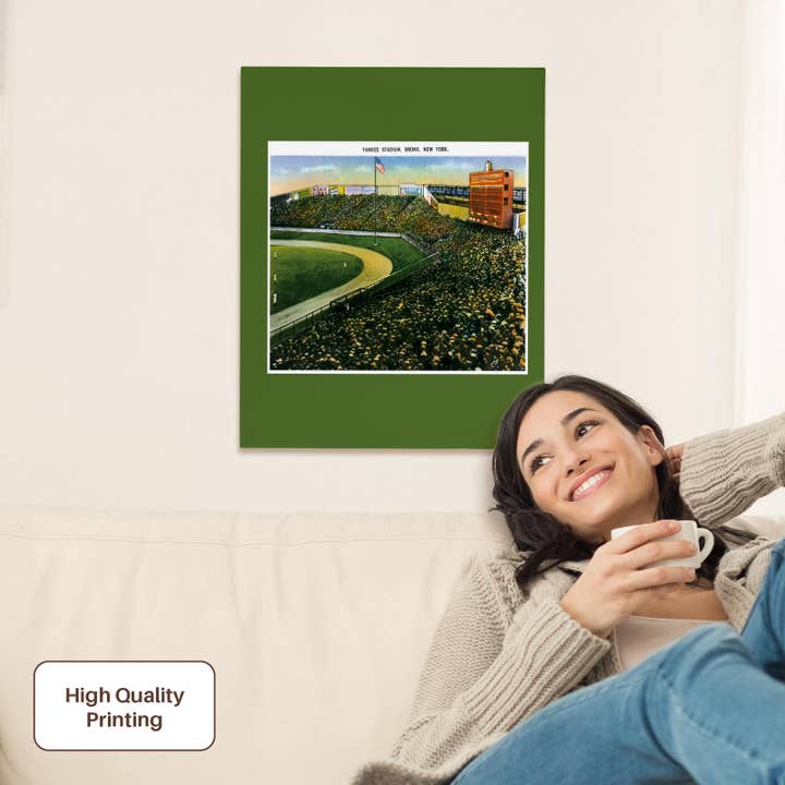 3dRose - Wholesale Art Print - 3dRose, Baseball Stadium, Bronx, New York City Vintage Postcard Reproduction, Museum Grade Canvas Wrap1