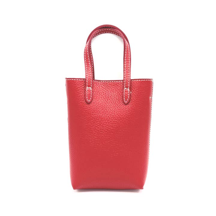 Suie Valentini srl - Wholesale Crossbody Bag - Women's - Genuine leather phone bag, Made in Italy, art. 1125613