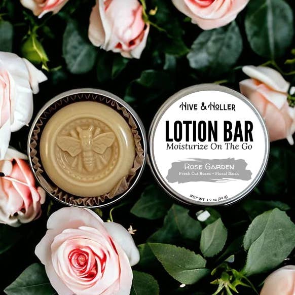Rose Garden Solid Lotion Bar for wholesale by Hive and Holler