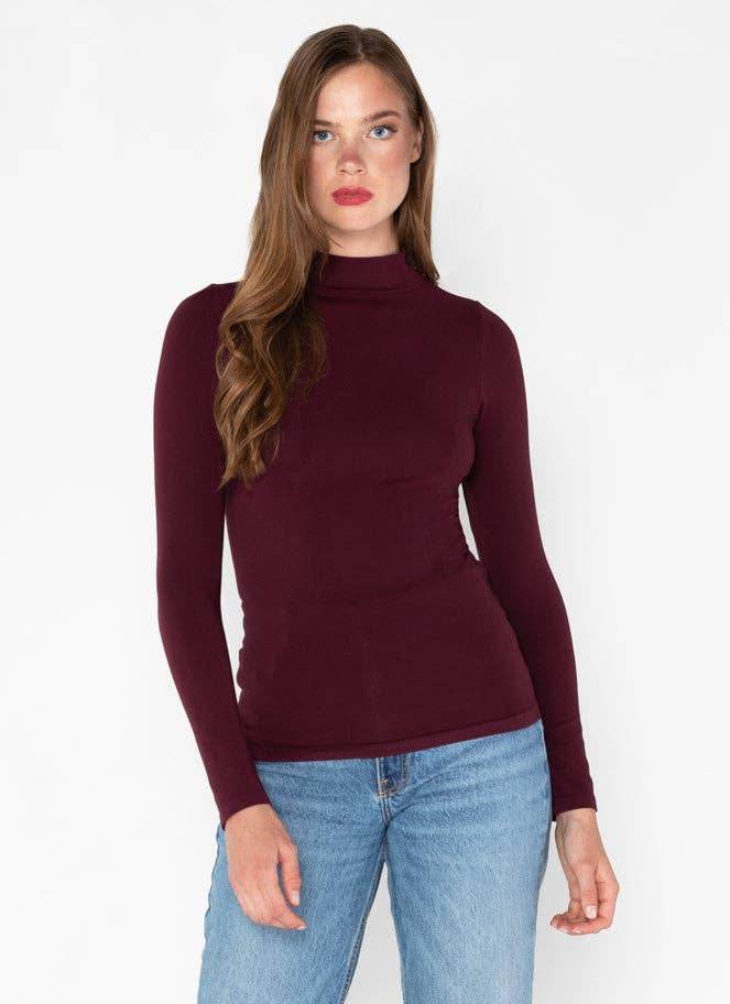 C'est Moi Clothing Co – wholesale Knit top – Women's – Bamboo Mock Neck Top- CEBT12101