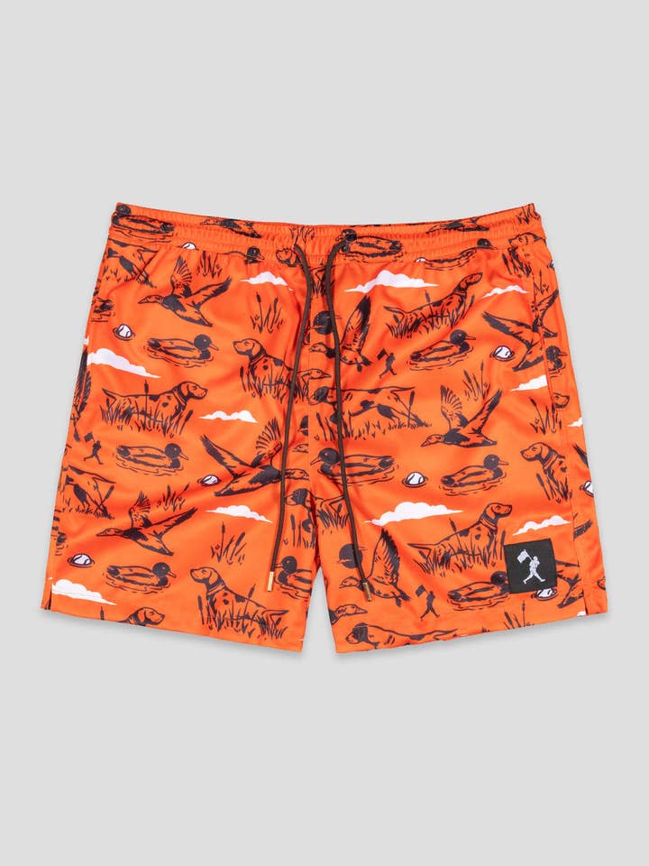 Hardball Hunter Diamond Air Mesh Shorts - Blaze Orange for wholesale by Baseballism