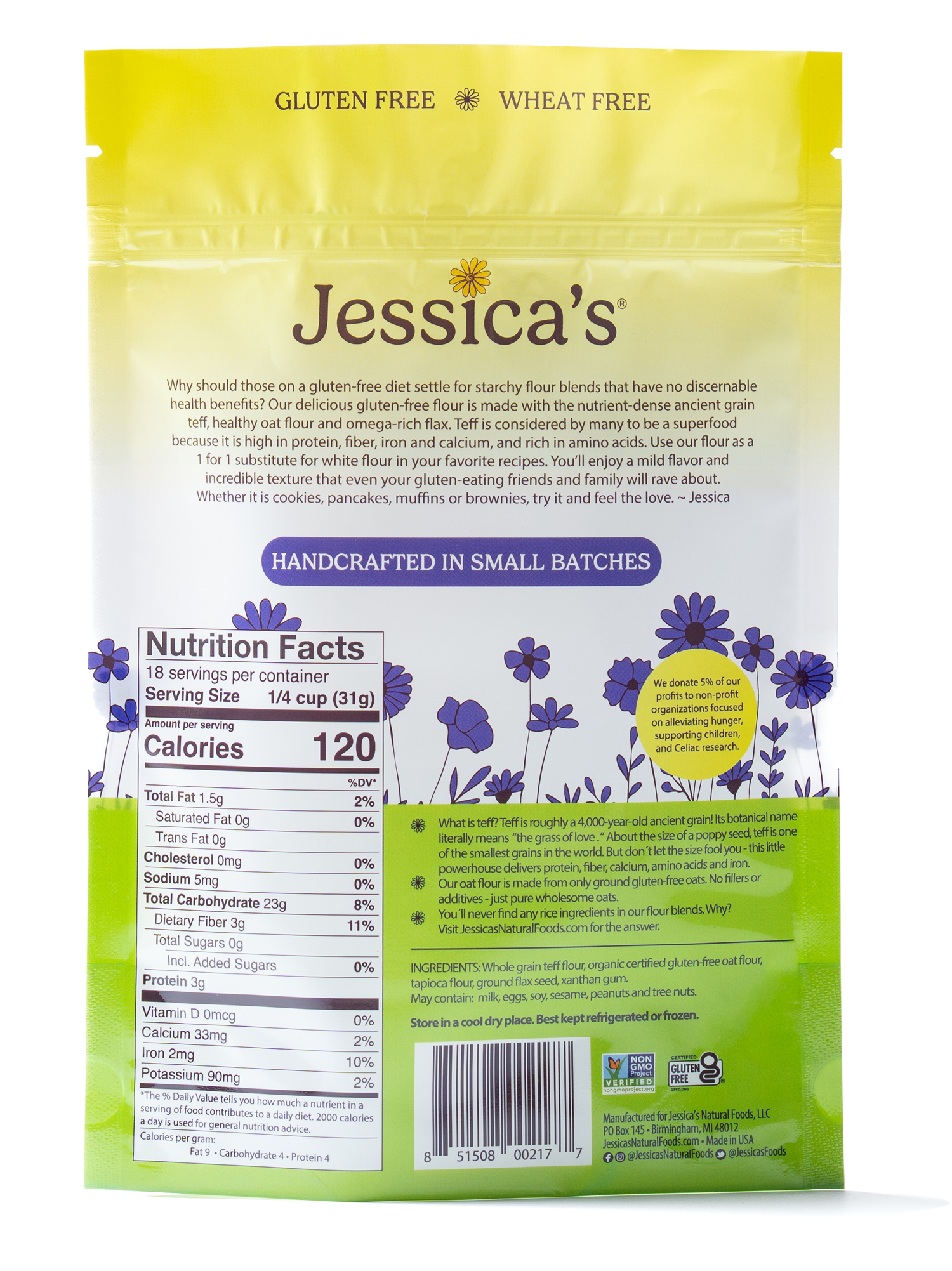 Jessica's Natural Foods - Vente Farine sans gluten - Farine tout usage GF1