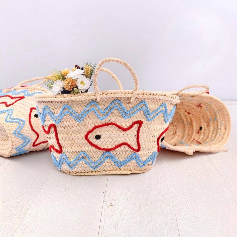 craftberber - Wholesale Beach Bag - Handmade French Basket Bag – Natural Straw Beach Tote2