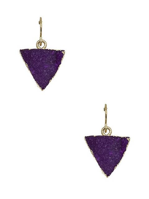 Triangel Faux Druzy Dingla Örhänge för wholesale av Andrea Bijoux