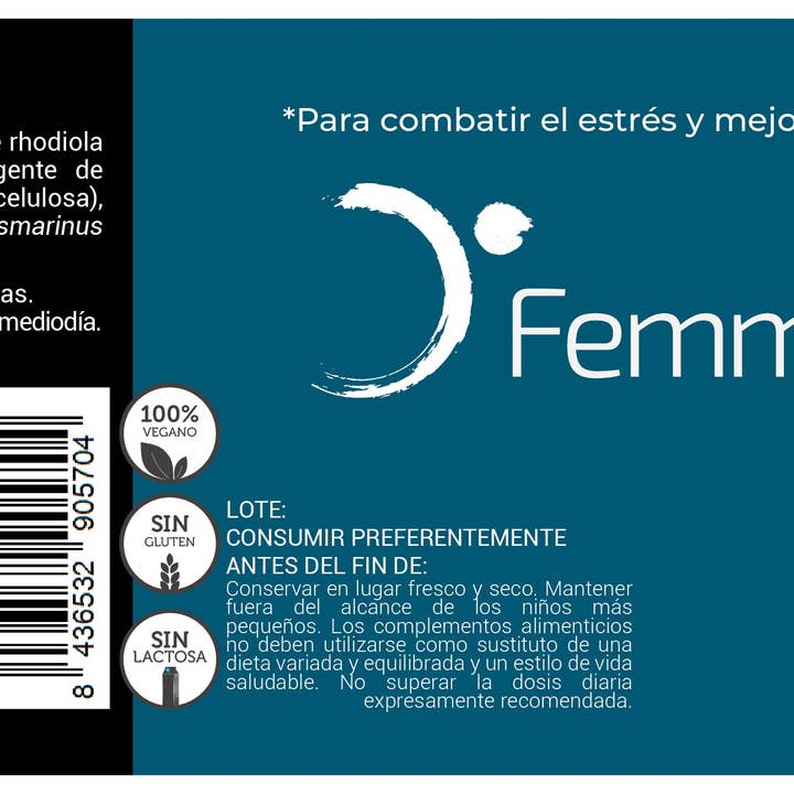 Femmeup - Wholesale Oral Supplement/Vitamin - FEMMEUP Clarity: Rhodiola, Rosemary Improves concentration1
