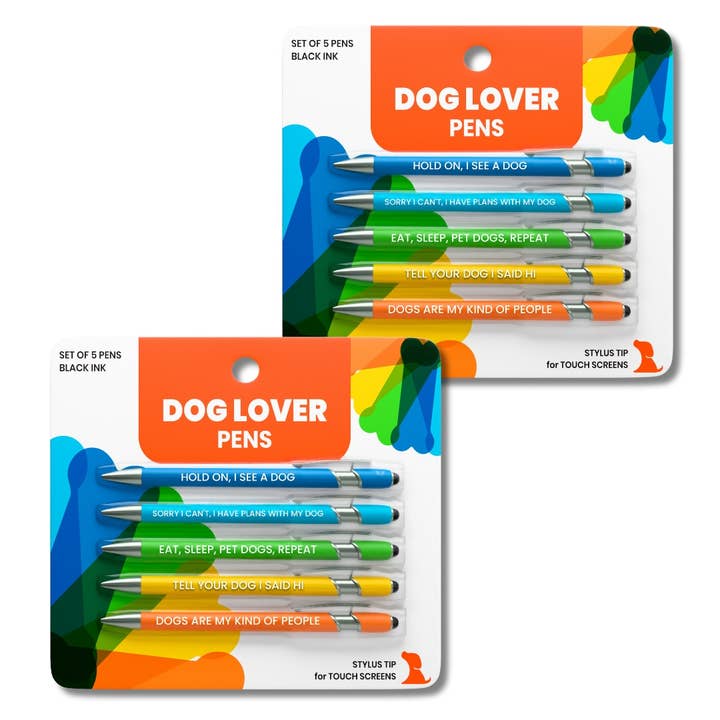 Dog-Themed Stylus Pen Set: 2 pcs. Dog Lover for wholesale by Rubyloo