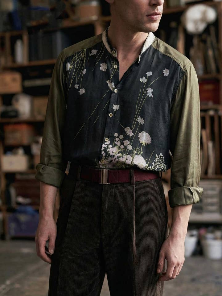 Camisa 100% Seda - Pieza Única - Talla S/M para venta al por mayor de Emile Garçon