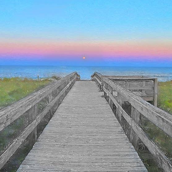 Sottobicchiere artistico a colori Moonrise per la vendita all'ingrosso da parte di Mike Bryand Photo-Art