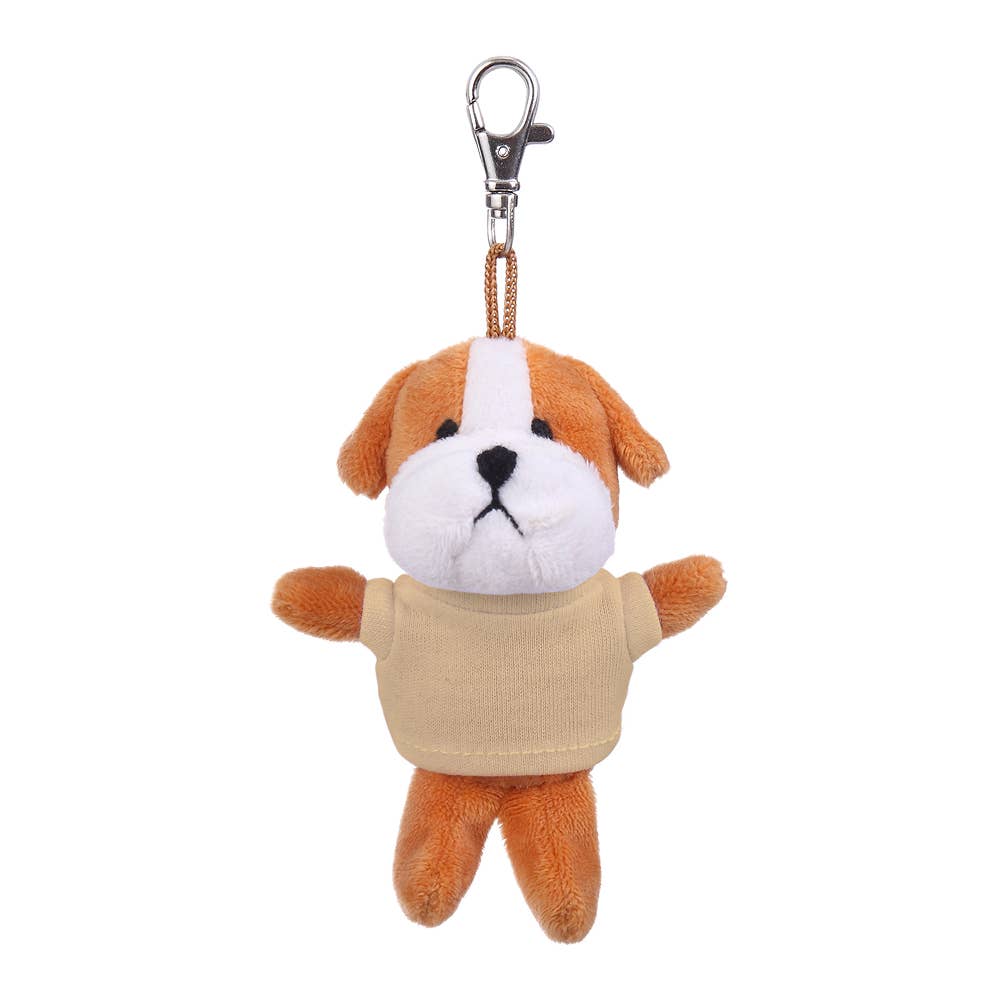 Plushland - Wholesale Keychain – Unisex - 4" Keychain - Bulldog with customized shirt13