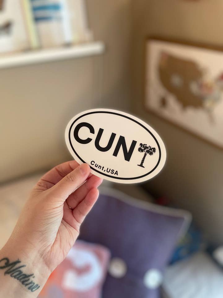 CUNT, USA Sticker for wholesale by The Clay Agenda