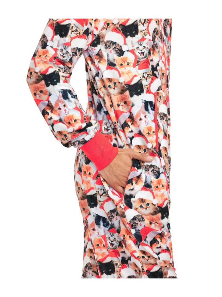 Tipsy Elves – Großhandel Einteiler – Herren – Meowy Catmus Overall - Herren Weihnachtskatzen-Einteiler2