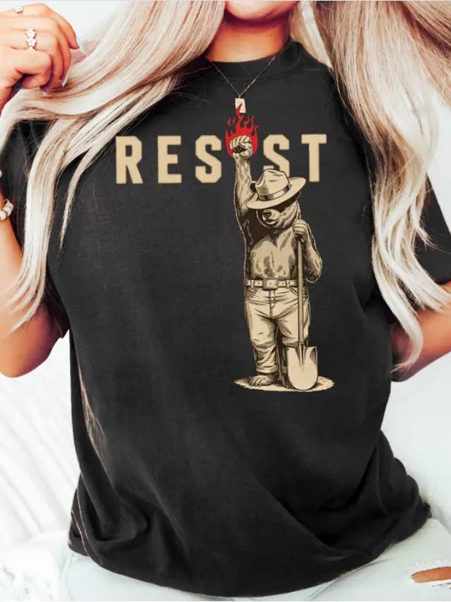 Eleven Fashion - Wholesale Screen Printed T-Shirt - Women's - Smokey Bear Resist Shirt