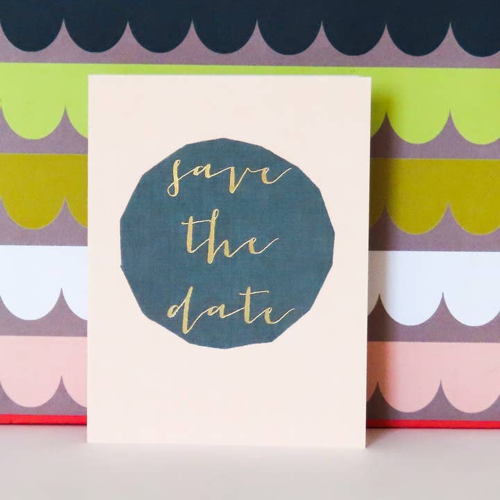 Kali Stileman Publishing – wholesale Wedding card – TW441 Mini Gold Foiled Save The Date Card2