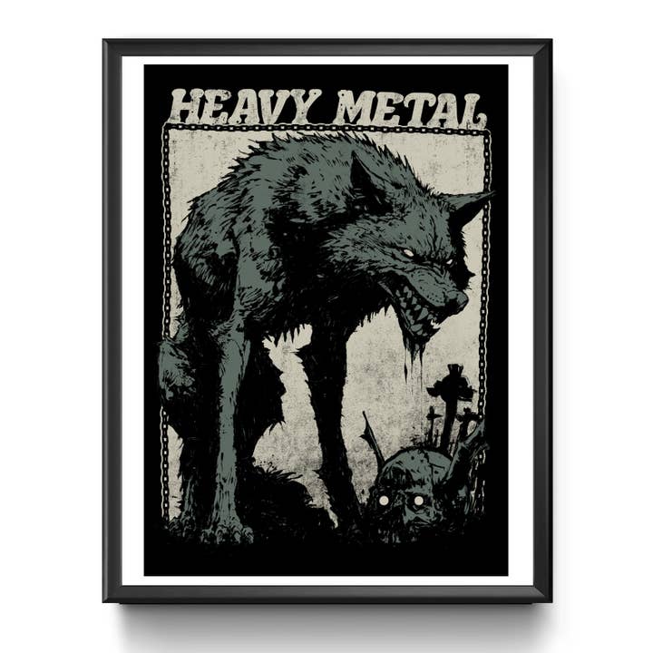 Heavy Metal A4 Art Print for wholesale by Godmachine