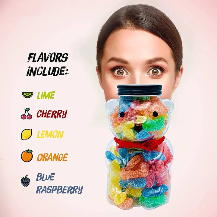 Purple Plum - Wholesale Gummy - Sour Burst Bites in Bear Jar3