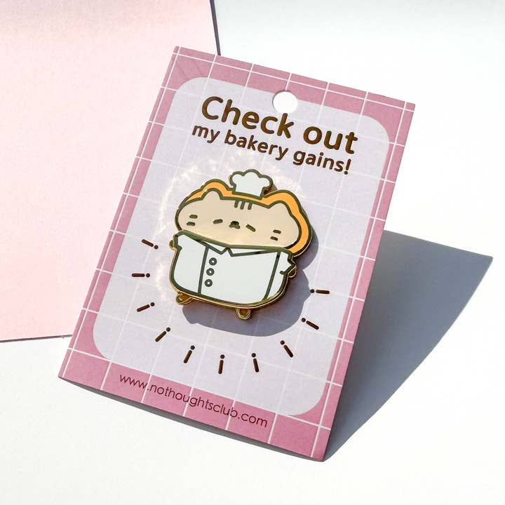 Bakery Gains Pin for wholesale by No Thoughts Club