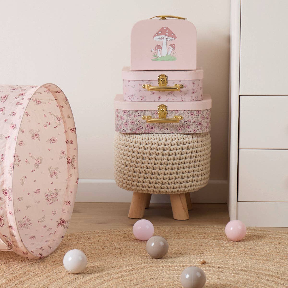 Bieco Spielwaren – wholesale Leksaksset - Barn – 3-delars resväska Ella Dreamy Flowers4