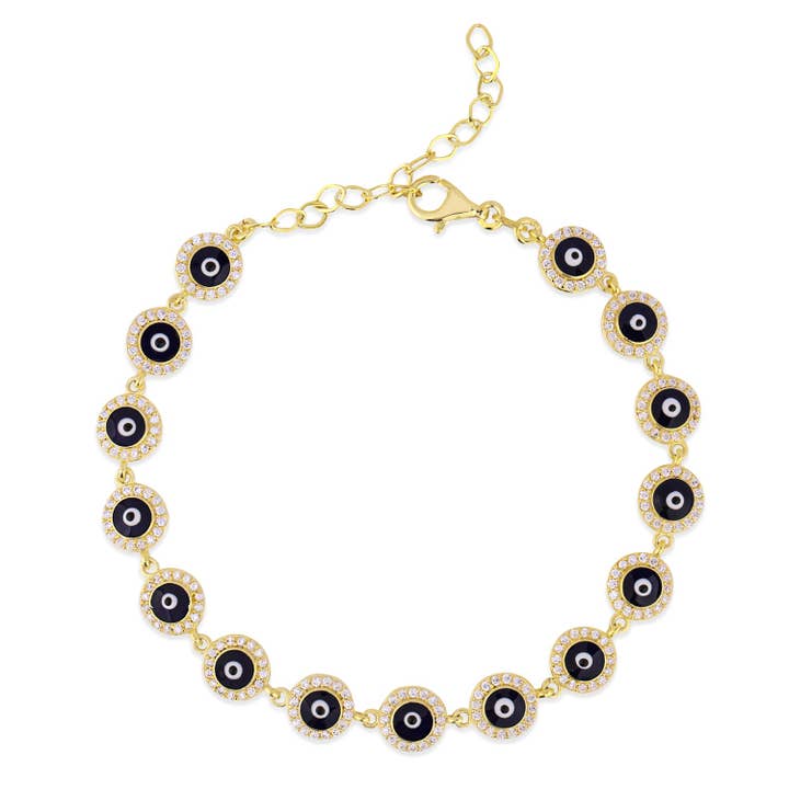 Dunkelblaues Emaille-Augenarmband für den Großhandel von Glamie Jewelry