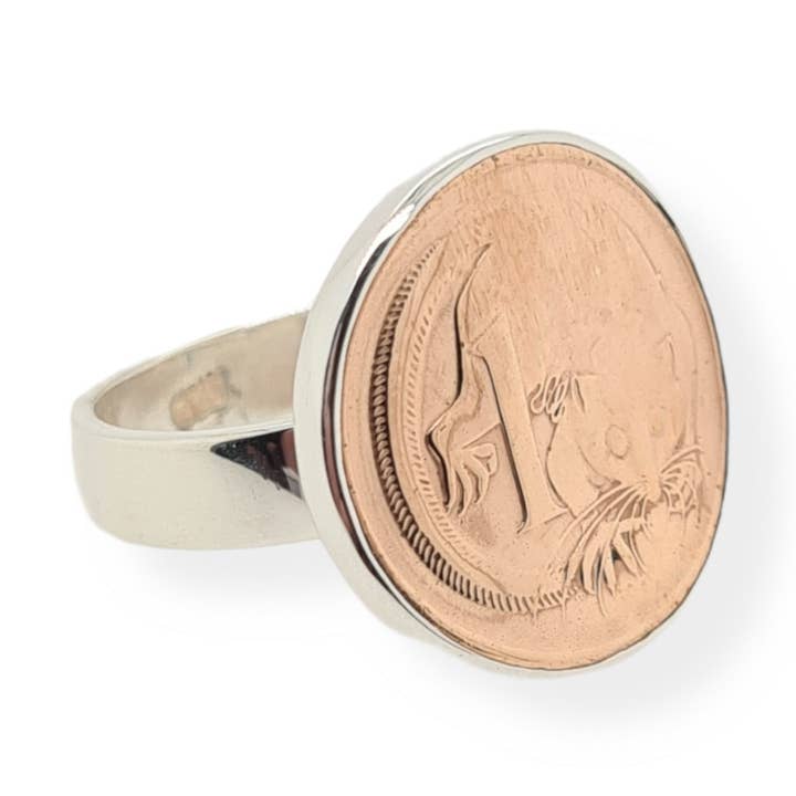 ANILLO S/S AUSTRALIANO UN CÉNTIMO para venta al por mayor de Mountain Creek Jewellery