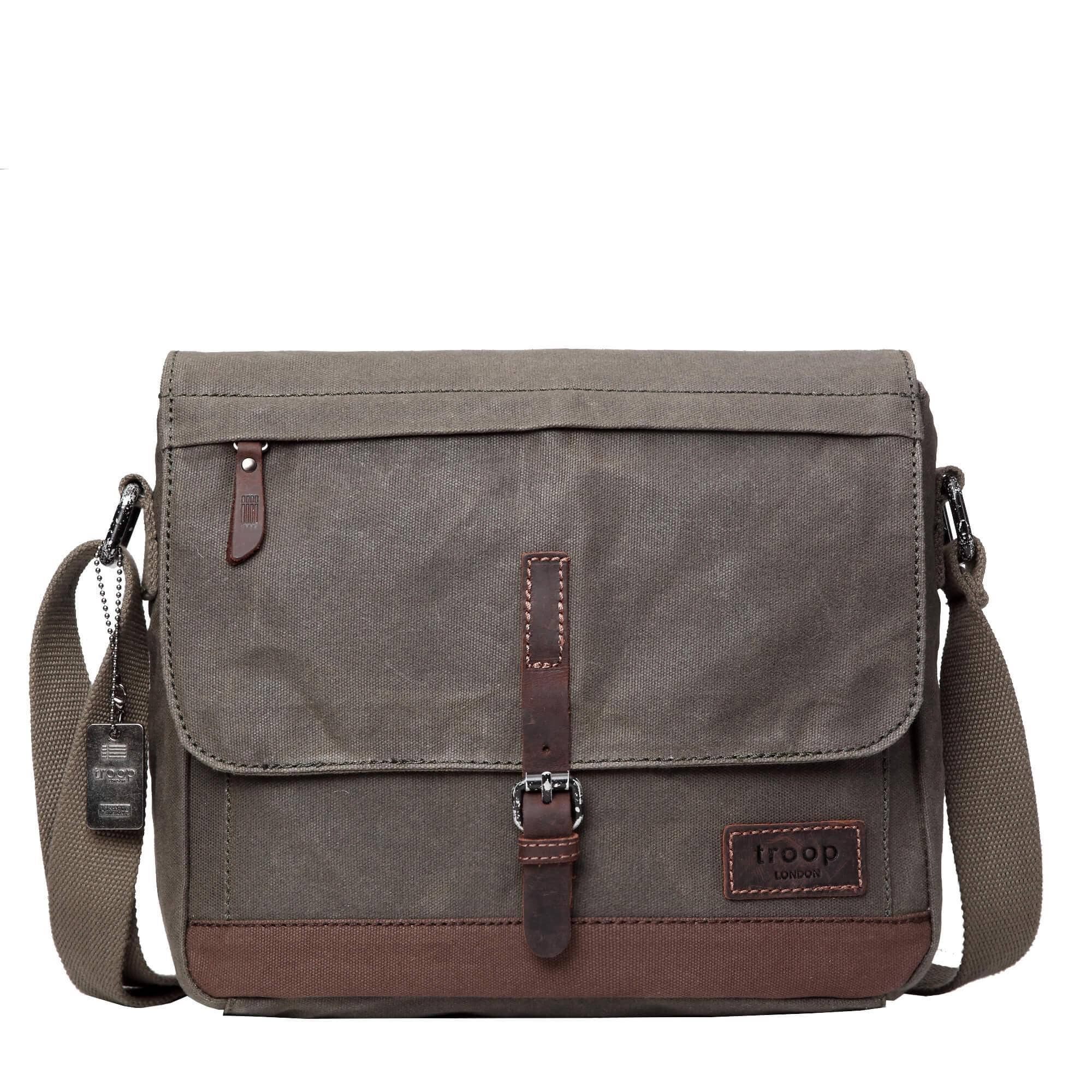 Troop London – wholesale Messenger bag – Men's – TRP0443 Troop London Heritage Canvas Leather Messenger Bag, Travel Bag, Tablet Friendly17