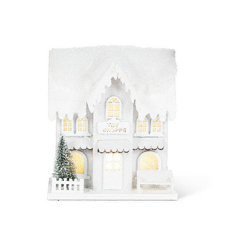 Abbott - Wholesale Christmas Decoration - Sm Snowy Toy Shop w/LED-3.5x5"W