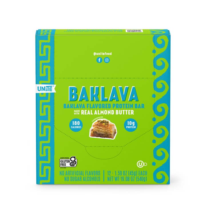 UNiTE Foods - Wholesale Snack Bar - Baklava Flavored Protein Bar